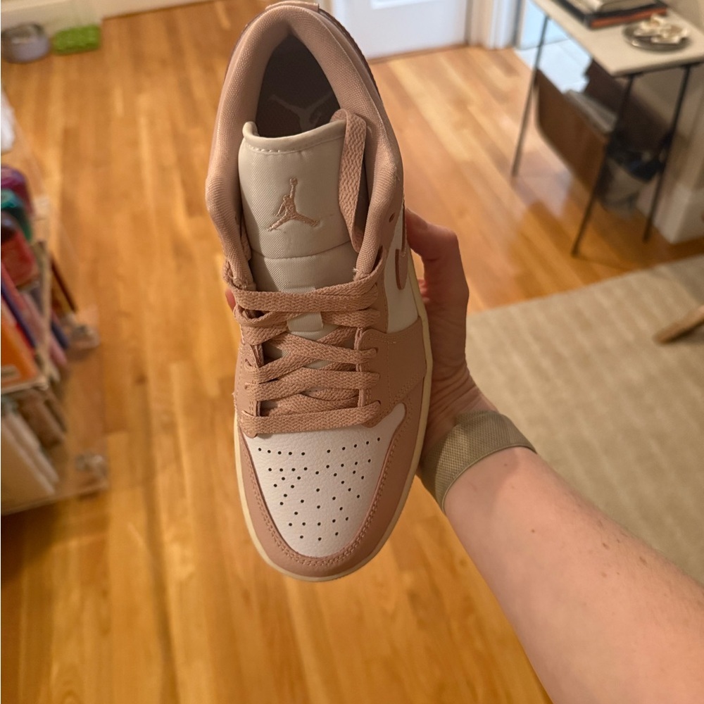 Jordan Women's Pink and White Sneakers - Picture 7 of 7